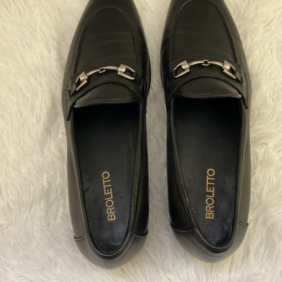 Broletto Men’s Black Leather Loafers. Size-12 - Picture 9 of 11